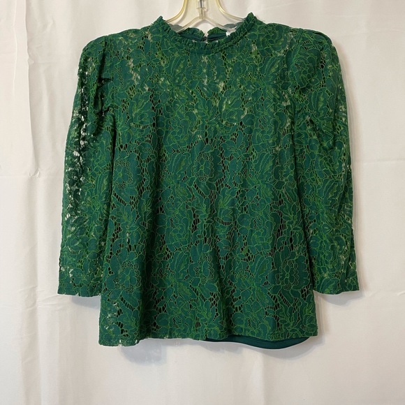 Elegant Green Lace Top - Picture 1 of 12